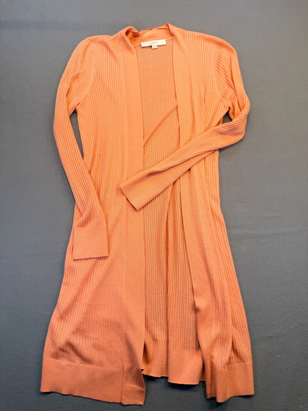 LOFT Coral Knit Cardigan XS